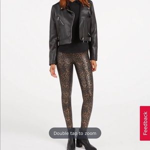 SPANX leopard shine leggings